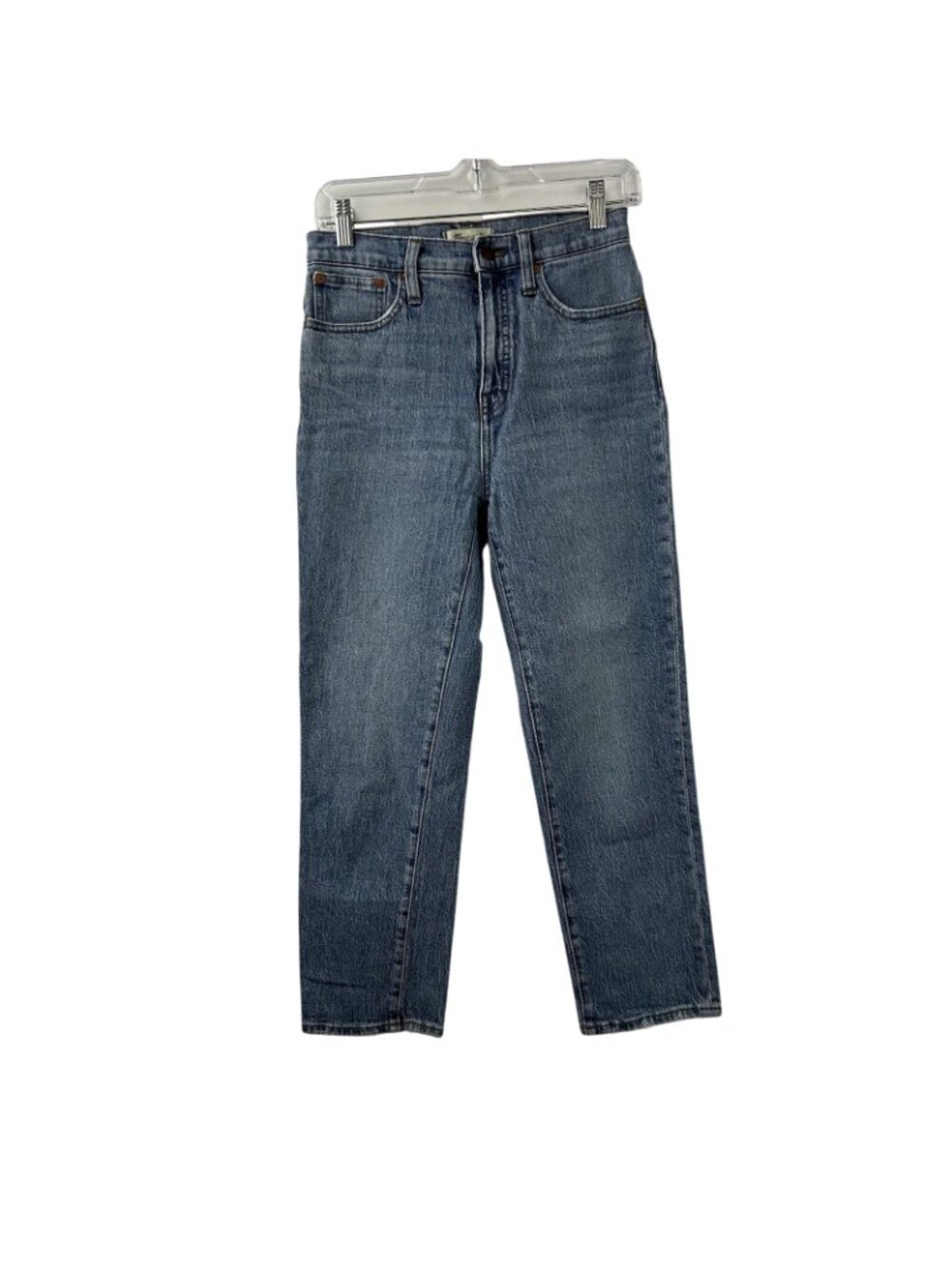 Madewell Womens High Rise Classic Straight Leg Jeans Size 25 Blue Preppy Casual - Picture 5 of 16